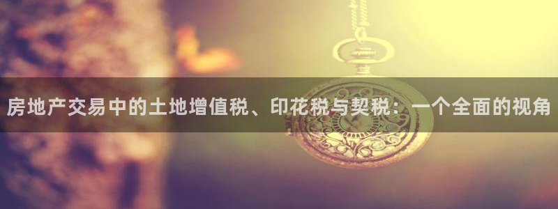 和记黄埔药业官网：房地产交易中的土地增值税、印花税与契税：一