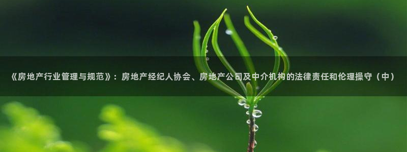 下载和记官网：《房地产行业管理与规范》：房地产经纪人协会、房