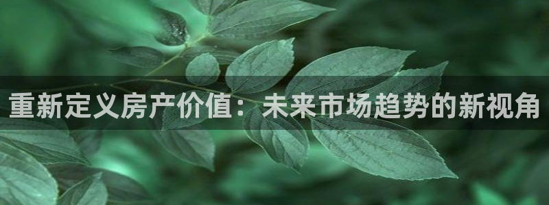 和记h188怡情官网：重新定义房产价值：未来市场趋势的新视角