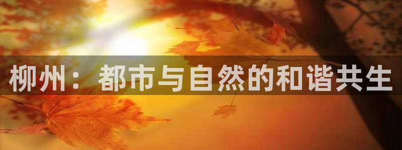 香港长江和记官网：柳州：都市与自然的和谐共生